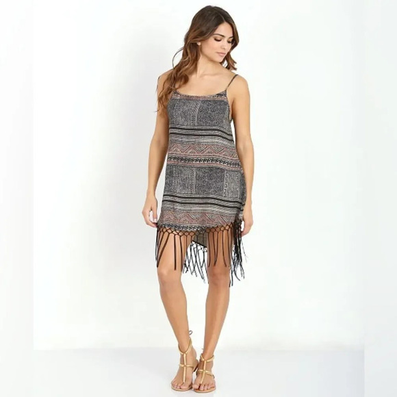 CLEOBELLA by ANTHROPOLOGIE Sadira Fringe Dress in Wood Block Print‎ - Picture 4 of 11